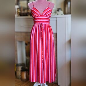 Stradivarius Striped Sundress. Size Small